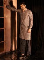 Modal Silk Navy Blue Eid Wear Designer Printed Readymade Kurta Pajama